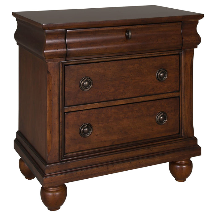 Rustic Traditions King California Sleigh Bed, Dresser & Mirror, Night Stand