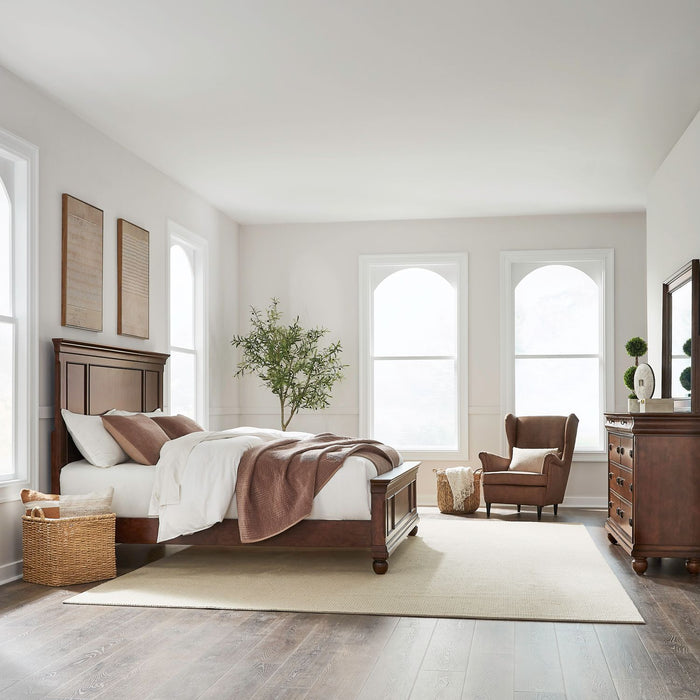 Rustic Traditions King Panel Bed, Dresser & Mirror image