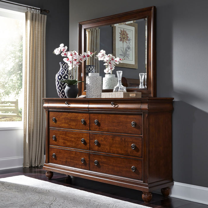 Rustic Traditions Queen Sleigh Bed, Dresser & Mirror, Chest, Night Stand