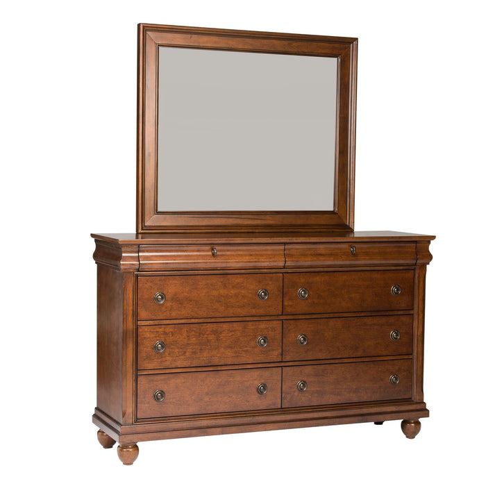 Rustic Traditions Queen Sleigh Bed, Dresser & Mirror, Chest, Night Stand
