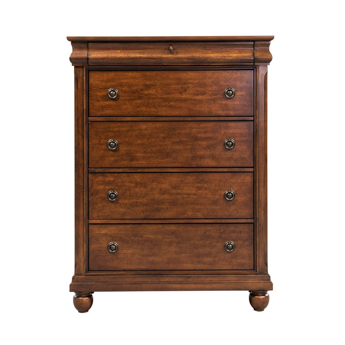 Rustic Traditions Queen Sleigh Bed, Dresser & Mirror, Chest, Night Stand