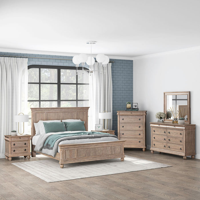 Rustic Traditions California Panel Bed, Dresser & Mirror, Chest, Night Stand image