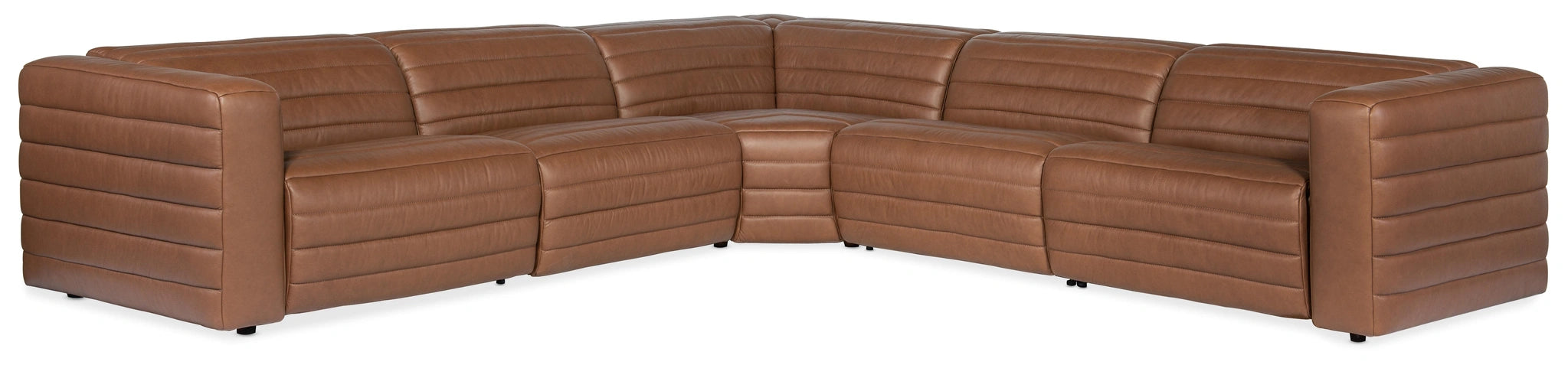 Chatelain 5-Piece Power Headrest Sectional with 2 Power Recliners - SS454-G5PS-088
