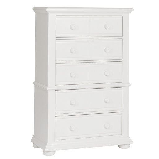 Summer House 5 Drawer Chest in Oyster White image