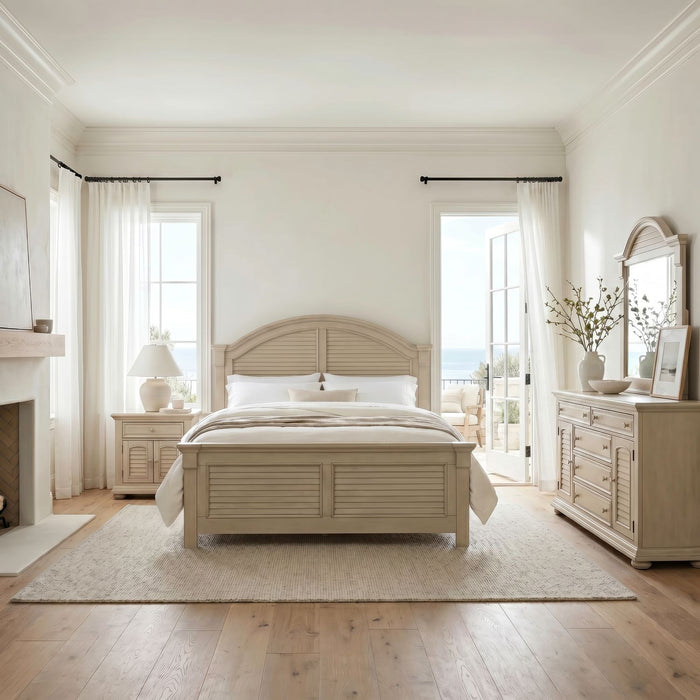 Summer House King Panel Bed, Dresser & Mirror, Night Stand image