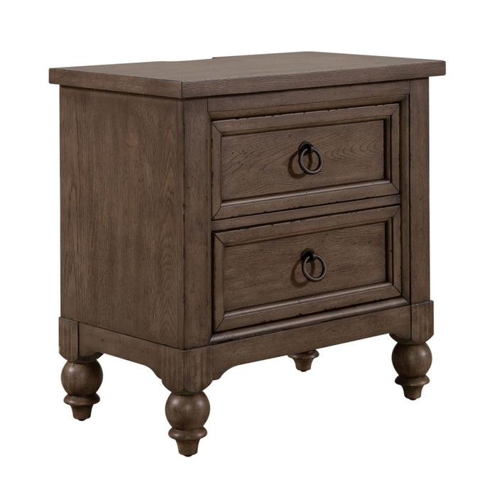 Americana Farmhouse King Shelter Bed, Dresser & Mirror, Night Stand