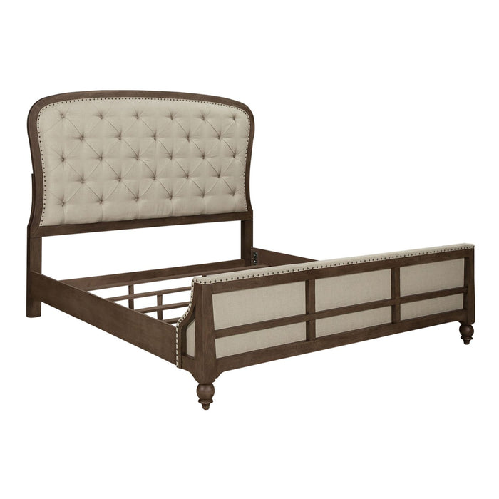 Americana Farmhouse Queen Shelter Bed, Dresser & Mirror, Chest