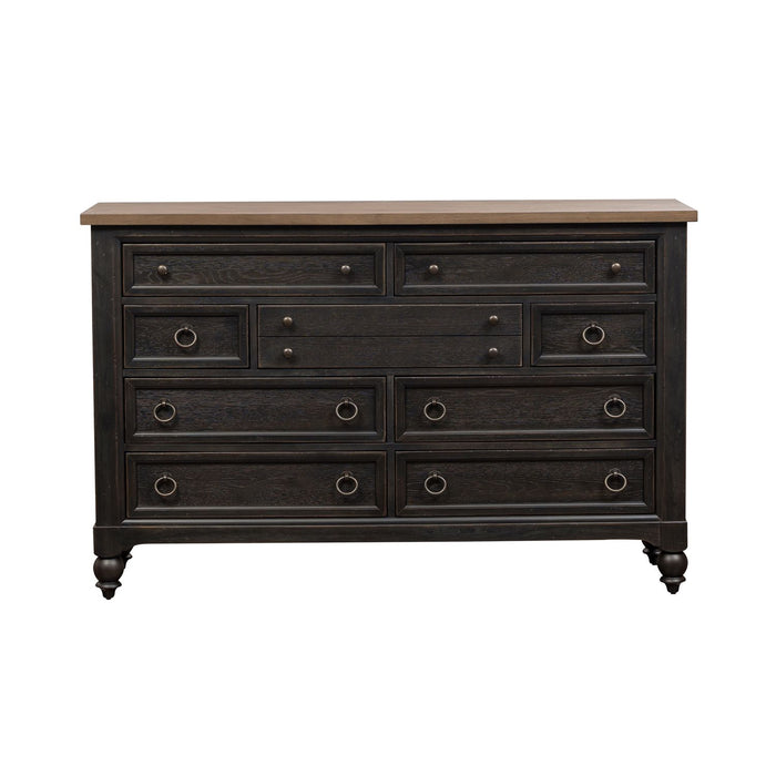 Americana Farmhouse 9 Drawer Dresser in Black image