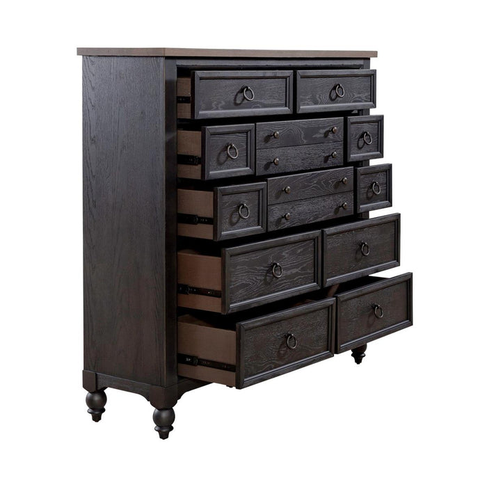 Liberty Furniture Americana Farmhouse 12 Drawer Chesser in Black