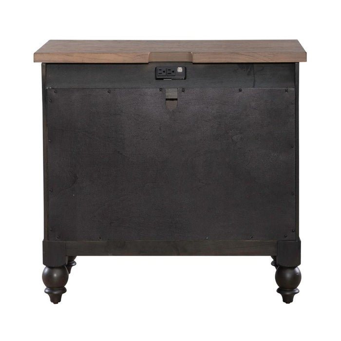 Liberty Furniture Americana Farmhouse 6 Drawer Bedside Chest in Black