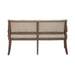 Americana Farmhouse Uph Shelter Dining Bench in Dusty Taupe & Black image