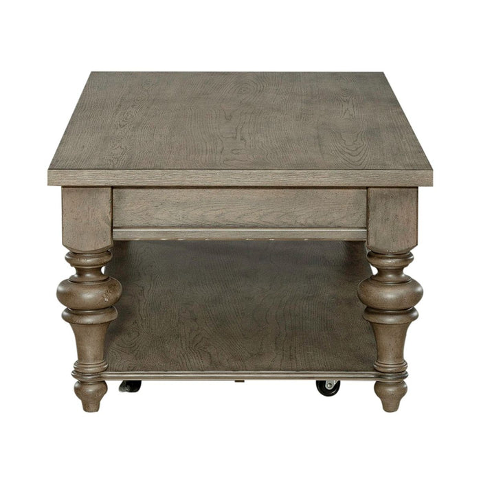 Liberty Furniture Americana Farmhouse Rectangular Cocktail Table in Dusty Taupe