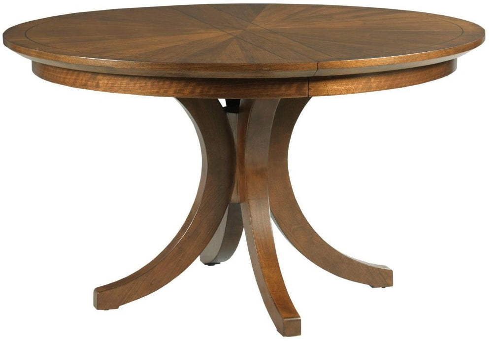 American Drew Vantage Warner Round Dining Table in Medium StainR