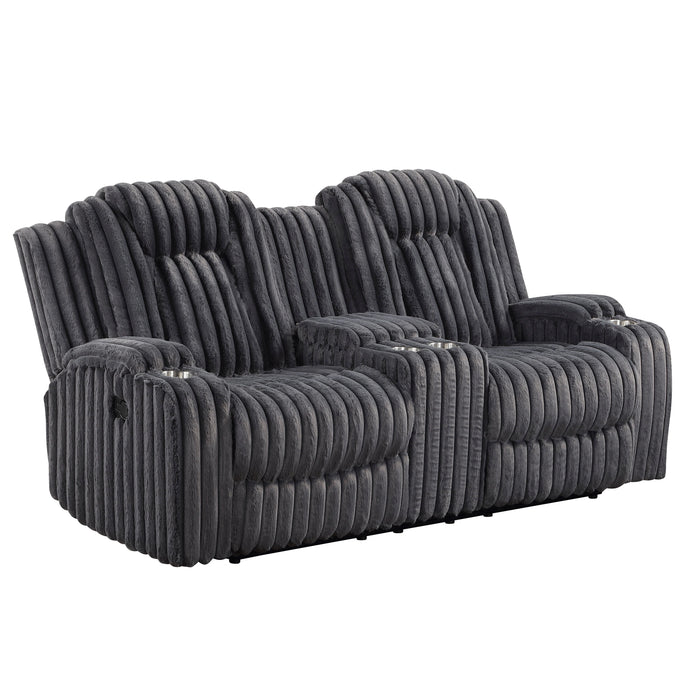 Phyllis Double Reclining Love Seat With Center Console And Cup Holders