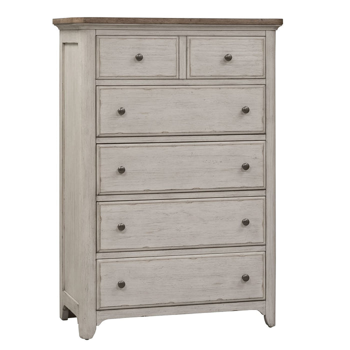 Farmhouse Reimagined King Sleigh Bed, Dresser & Mirror, Chest, Night Stand