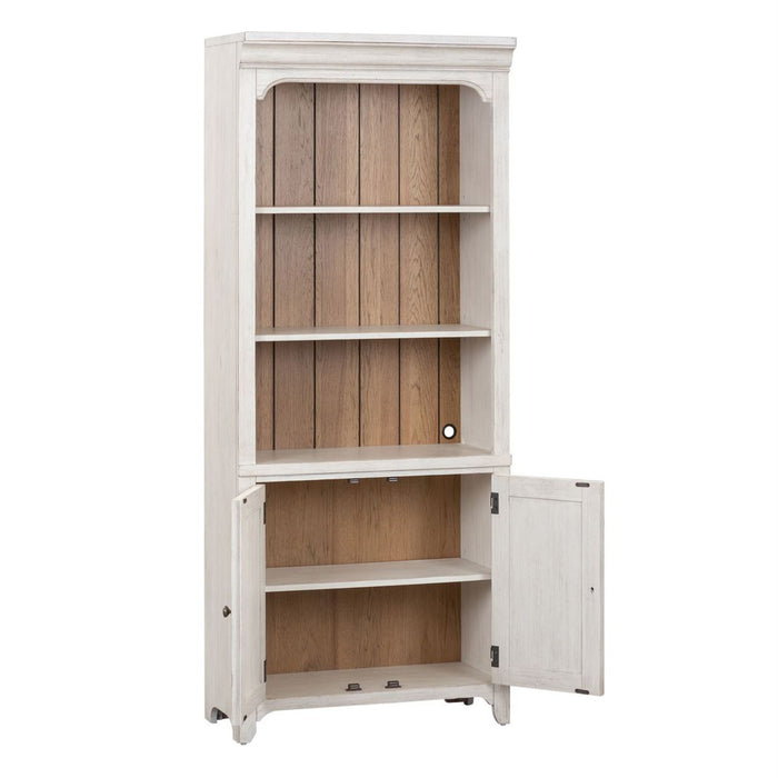 Liberty Farmhouse Reimagined Bookcase in Antique White