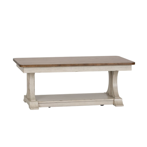 Farmhouse Reimagined Rectangular Cocktail Table in Antique White image