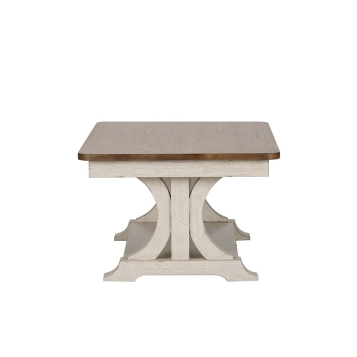 Farmhouse Reimagined Rectangular Cocktail Table in Antique White image
