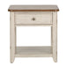 Farmhouse Reimagined End Table with Basket in Antique White image