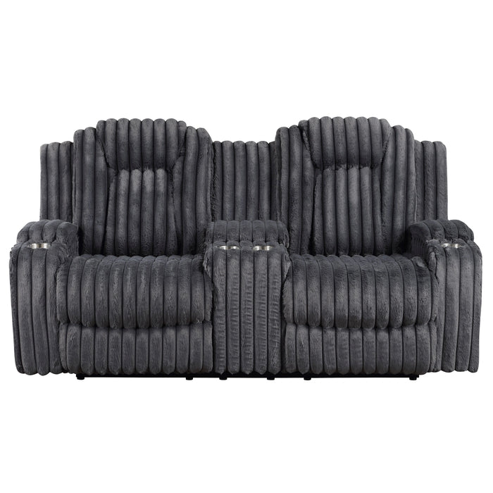 Phyllis Double Reclining Love Seat With Center Console And Cup Holders