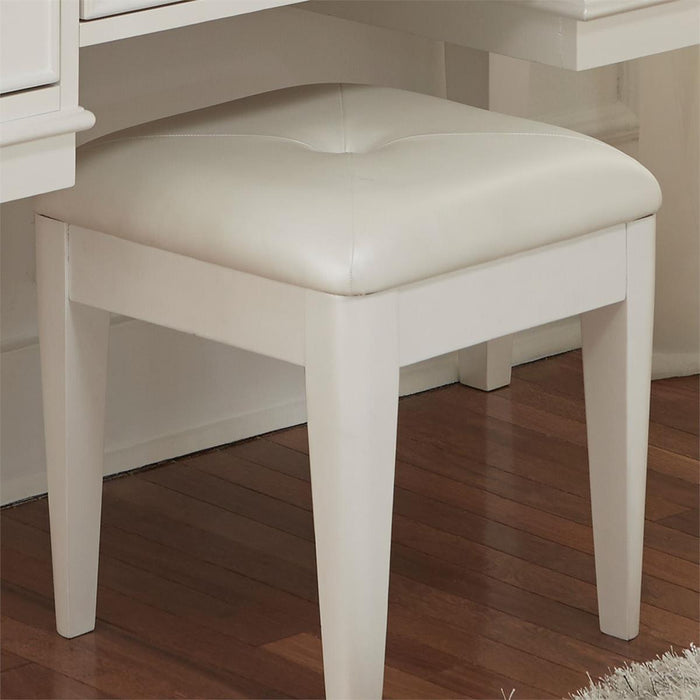 Liberty Furniture Stardust Vanity Stool in Iridescent White