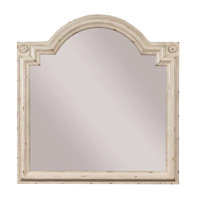 American Drew Southbury Bureau Mirror in Fossil and Parchment