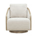 Nora Uph Swivel Accent Chair - Light Brown image