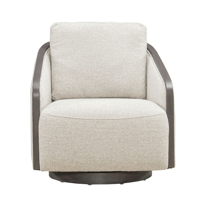 Nora Uph Swivel Accent Chair - Dark Brown image