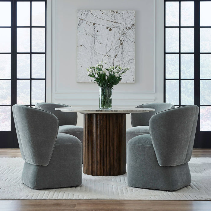 Accent Dining Accent Dining Chair w/ Casters - Sapphire image
