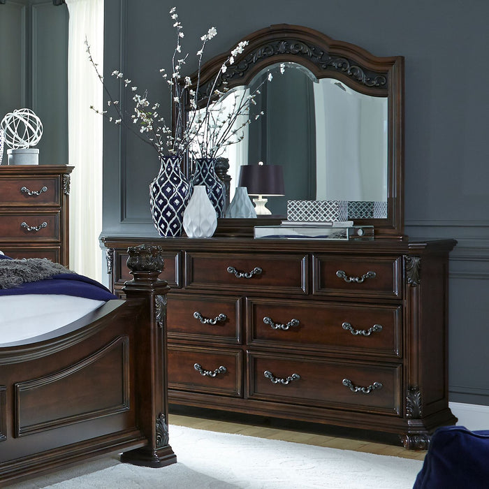Messina Estates Queen Poster Bed, Dresser & Mirror