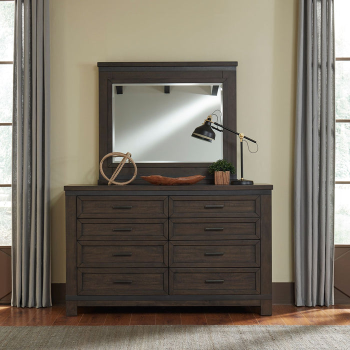 Thornwood Hills King Bookcase Bed, Dresser & Mirror