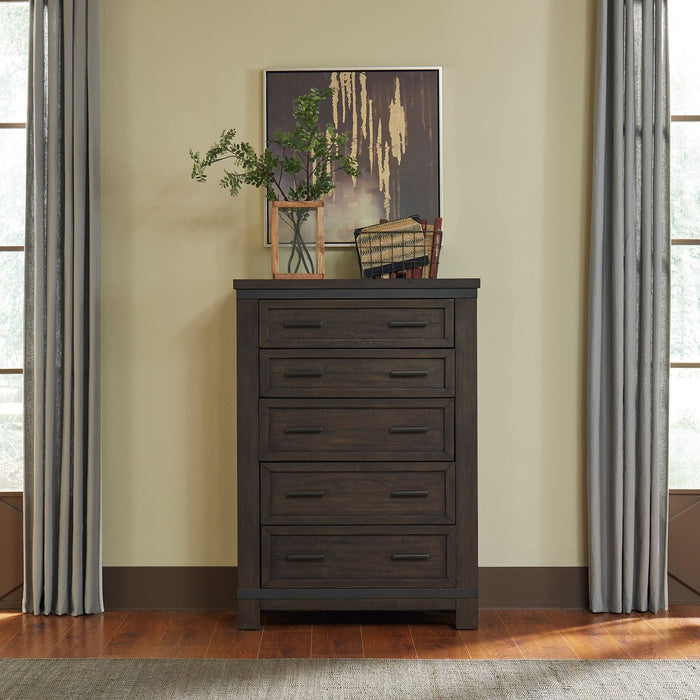 Thornwood Hills King Bookcase Bed, Dresser & Mirror, Chest, Night Stand
