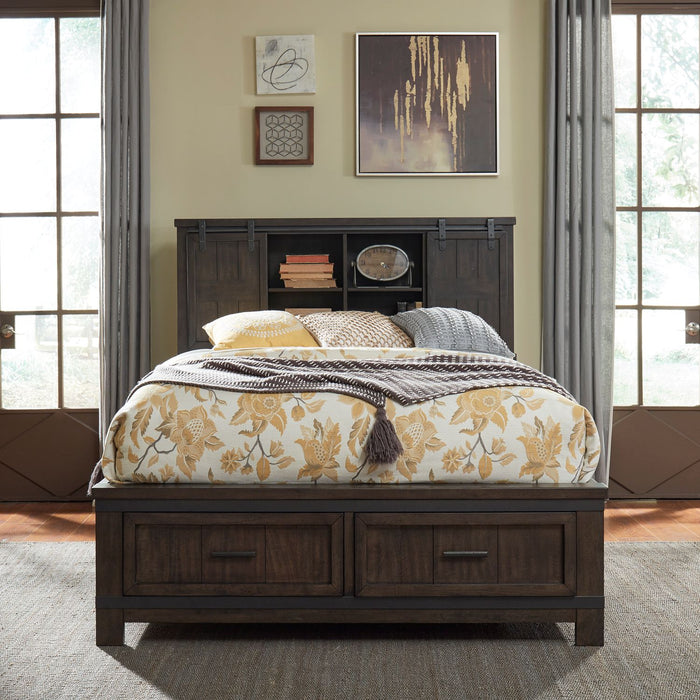 Thornwood Hills King Bookcase Bed, Dresser & Mirror, Night Stand