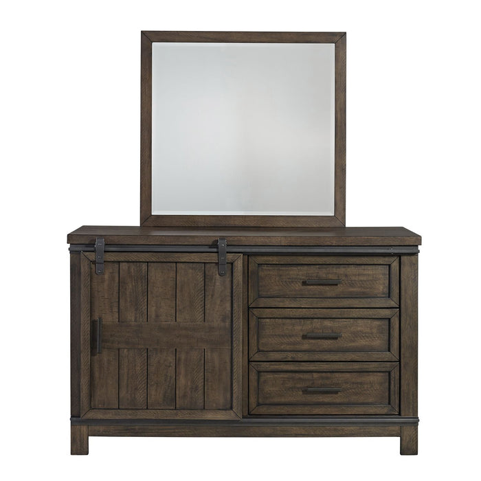 Thornwood Hills Full Bookcase Bed, Dresser & Mirror