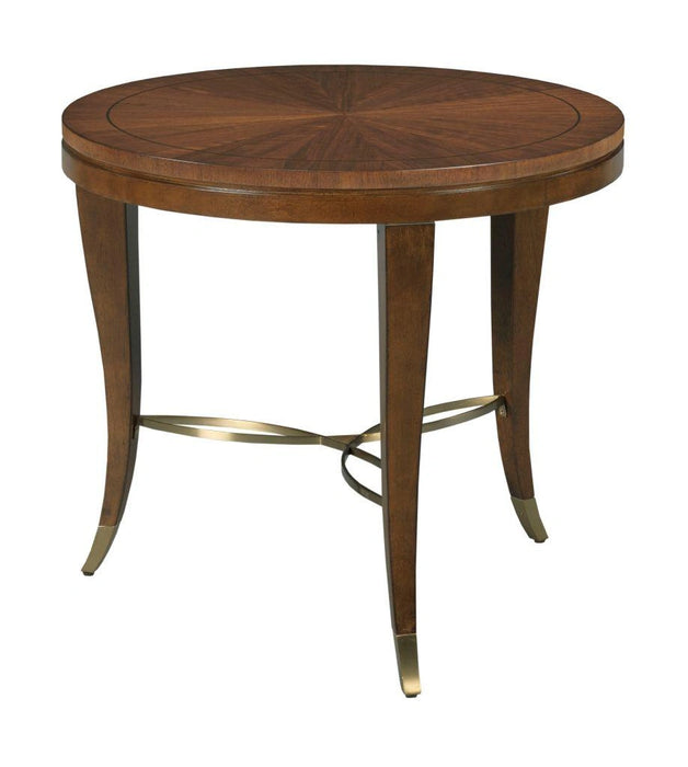 American Drew Vantage Lamp Table in Medium Stain