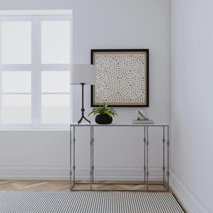 Commerce & Market Small Stone and Metal Console