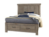 Vaughan Bassett Yellowstone King American Dovetail Panel Storage Bed in Dapple Grey image