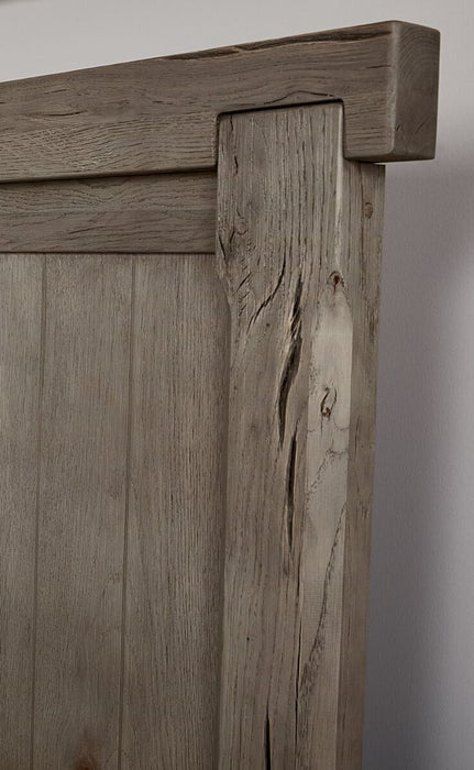 Vaughan Bassett Yellowstone King American Dovetail Panel Bed in Dapple Grey