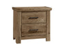 Vaughan Bassett Yellowstone 2 Drawer Nightstand in Chestnut Natural image