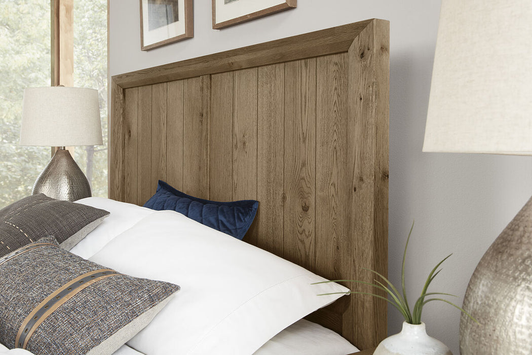 Vaughan Bassett Yellowstone King Panel Storage Bed in Chestnut Natural