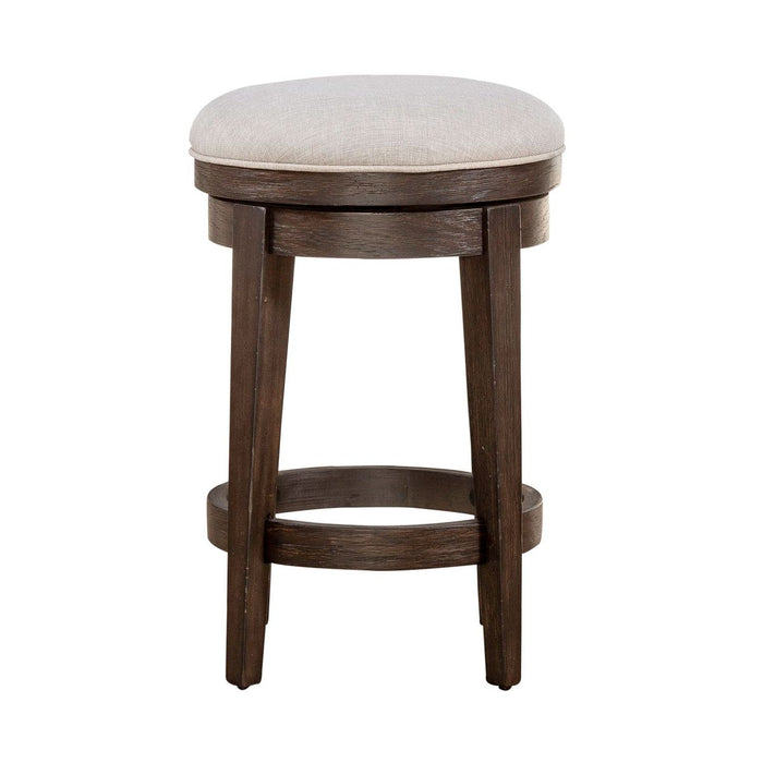 Liberty Furniture Mill Creek Console Swivel Stool in Peppercorn