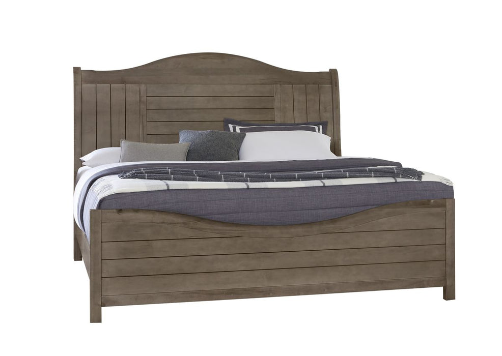 Vaughan Bassett Cool Farmhouse Sleigh King Bed in Grey image