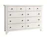Vaughan Bassett Cool Farmhouse Dresser in Soft White image