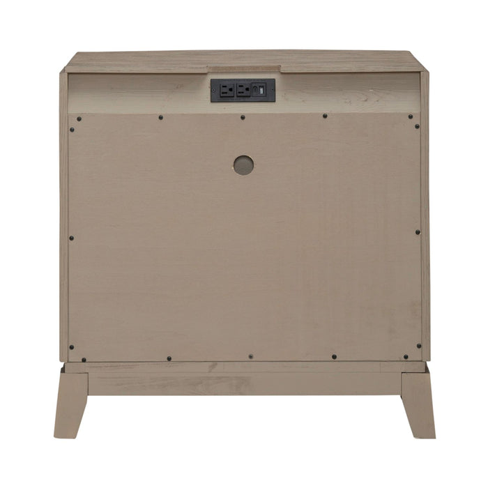 Avalon Nightstand with Charging Station in Burnished Beige image