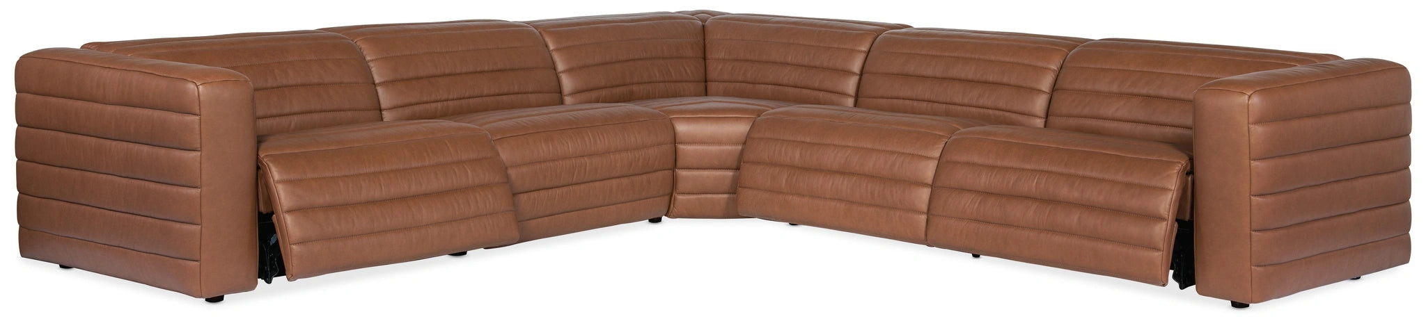 Chatelain 5-Piece Power Headrest Sectional with 2 Power Recliners - SS454-G5PS-088