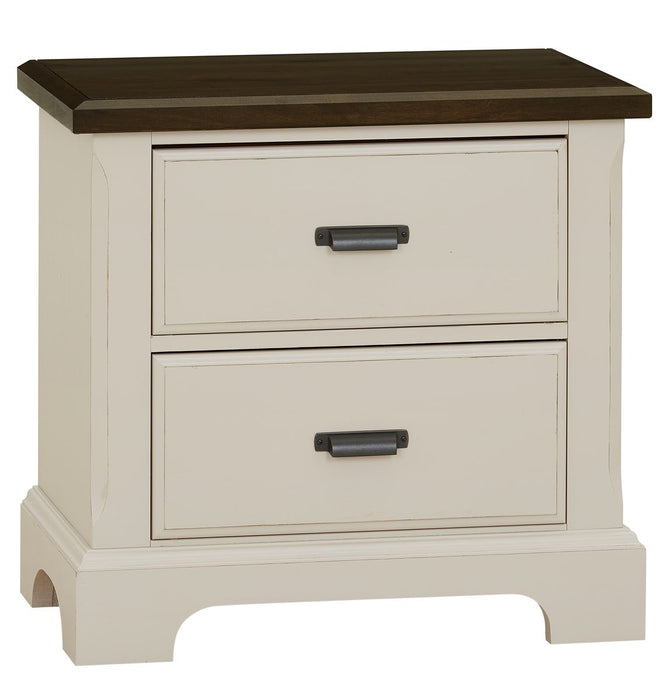 Vaughan Bassett Lancaster County 2 Drawer Nightstand in Dove Grey image