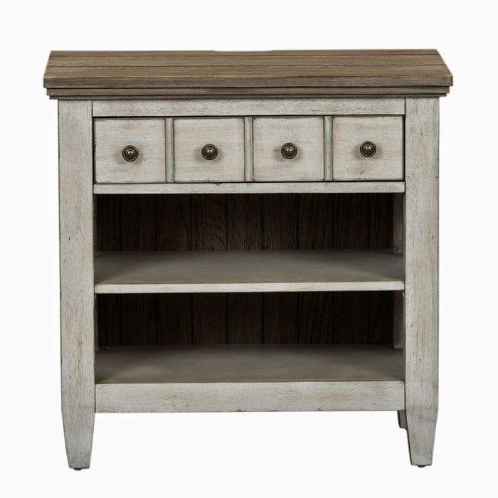 Heartland Opt Queen Panel Bed, Dresser & Mirror, Night Stand