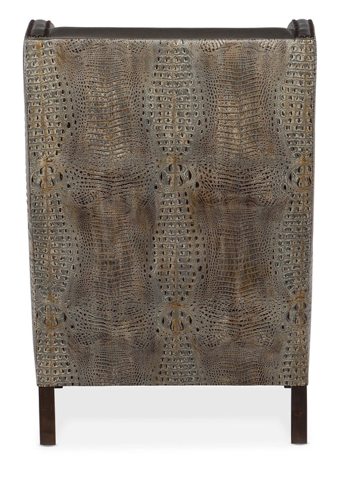 Club Chair w/ Faux Croc