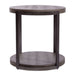 Modern View Round End Table in Gray image