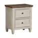 Heartland 2 Drawer Nightstand w/ Charging Station in Antique White image